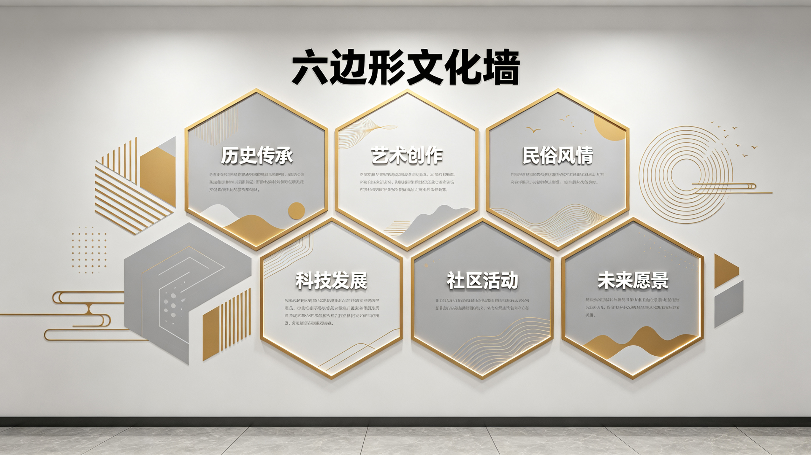 凤山企业文化墙 | 六边形信息美学